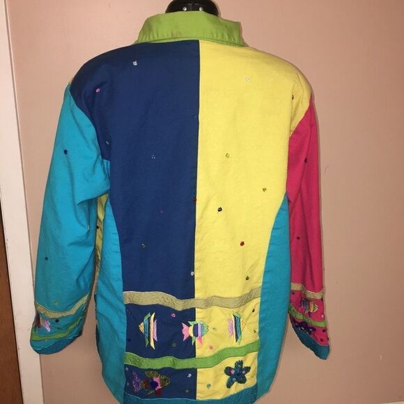 Quaker Factory lined blazer size Large nautical - Picture 5 of 8